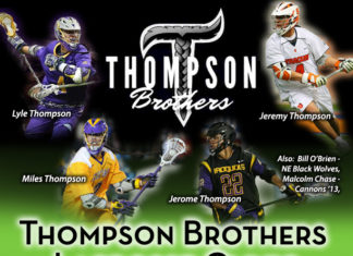 Thompson Brothers Lacrosse Clinic Aug. 21 in Danvers