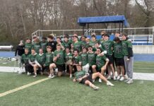 Mansfield 11, Marshfield 9 – Hogencamp leads Hornets to second straight Chowda Cup championship